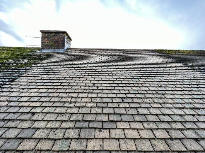 Completed roof clean cleared of moss