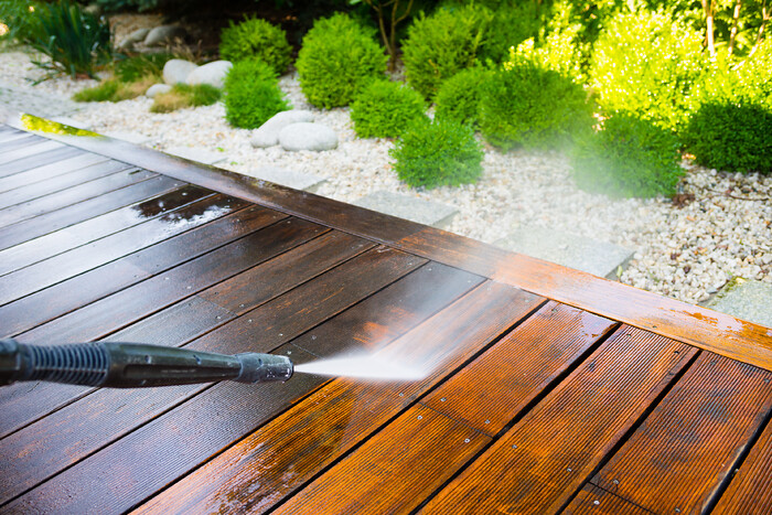 Wood Decking After Pressure Washing