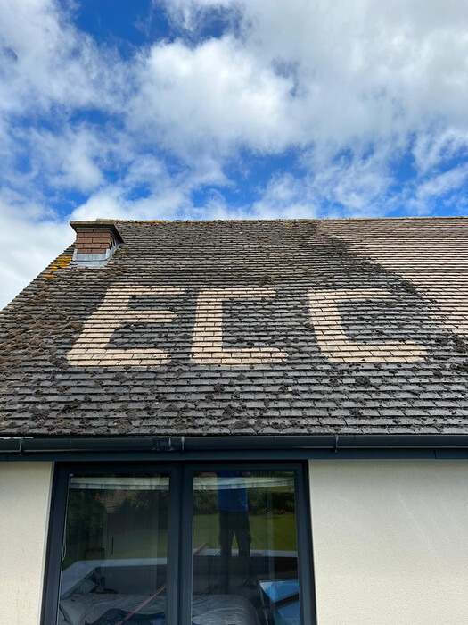 ECC Imprinted into Domestic Roof Cleaning Job