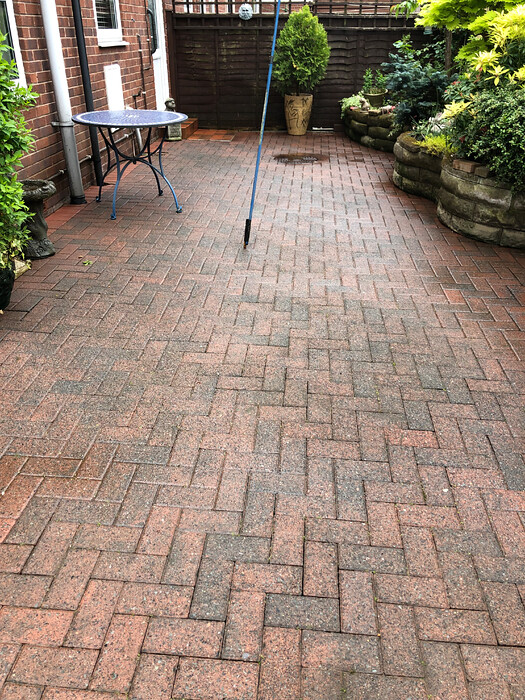 Brick Patio After Pressure Washing